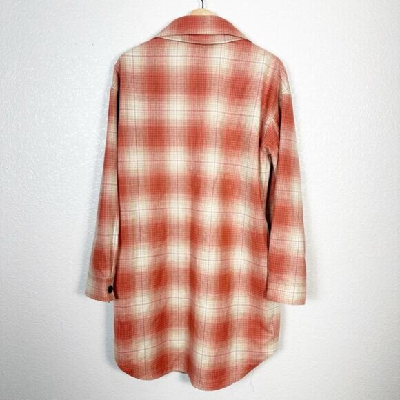 Pendleton Womens 100% Virgin Wool Plaid Overshirt Tunic Shacket Size Small - Picture 6 of 14